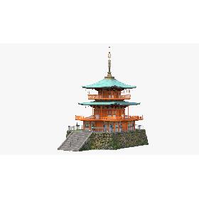 Traditional Japanese Temple 3D model
